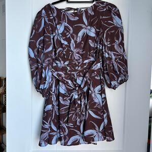 Peppermayo brown and blue floral